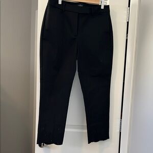 White House Black Market Black Scalloped Hem Ankle Pants